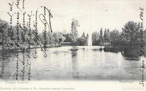 Postales: SANTIAGO - PARQUE COUSIÑO - C. KIRSINGER & CIA - CIRCULADA 1908
